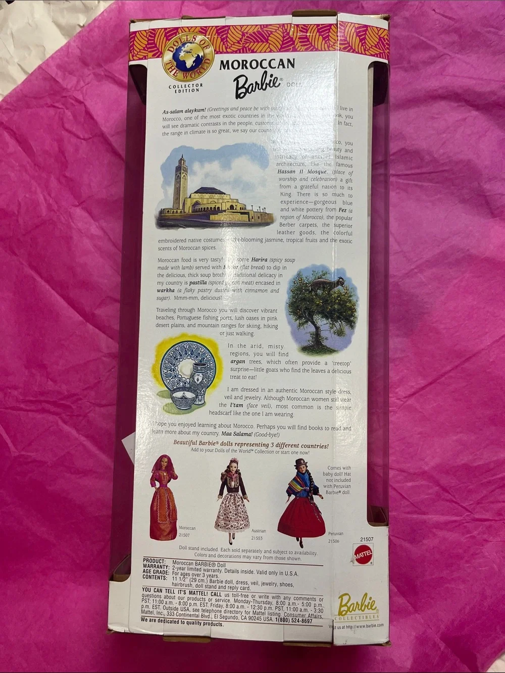 1998 Moroccan Barbie Dolls of the World Collection Traditional Dress NRFB
